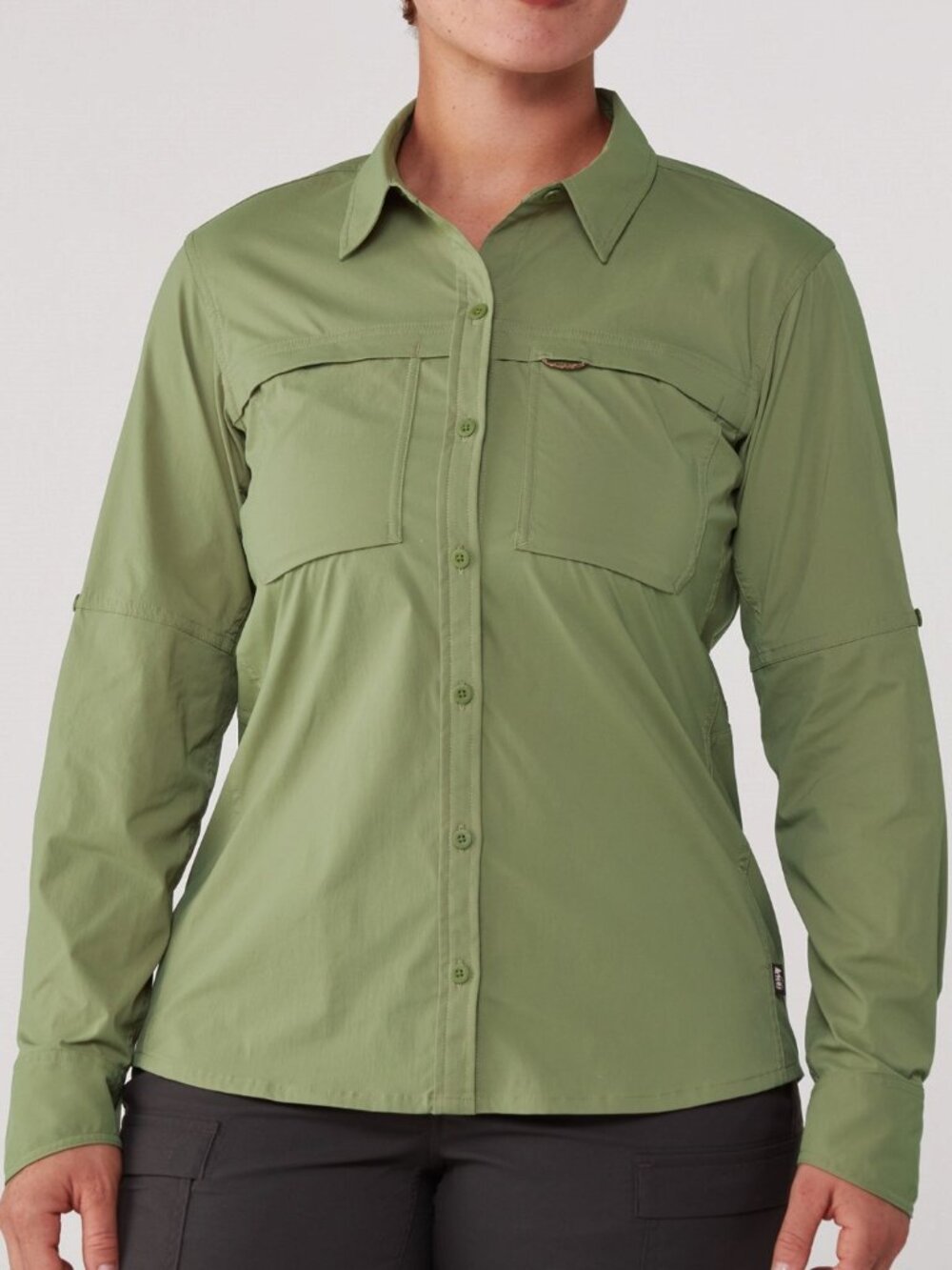 NEW REI Sahara Long-Sleeve Shirt NWT M Sage Hiking Trail Vented UPF 50